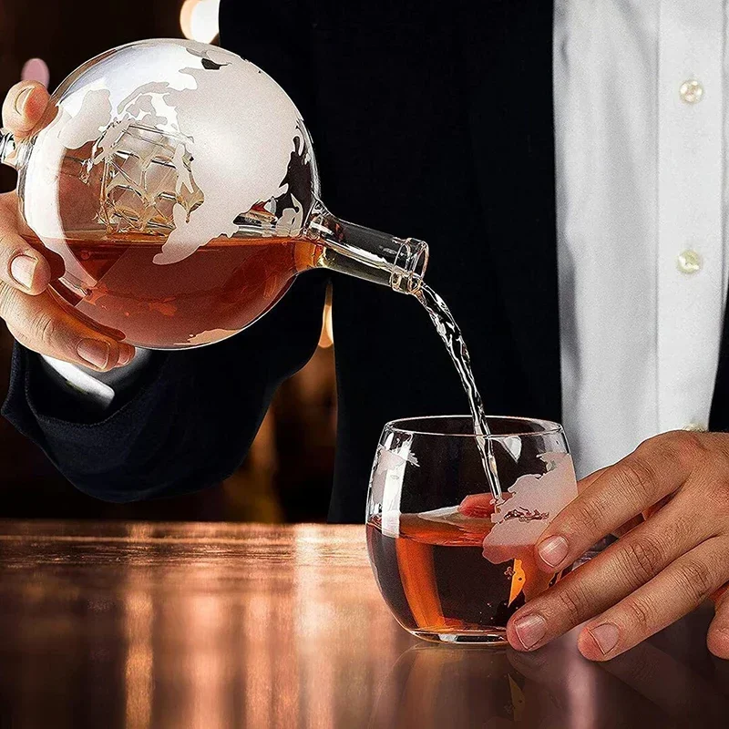 Decanter Globe Set - 850ml 위스키 글로브 디캔터 세트 (2개의