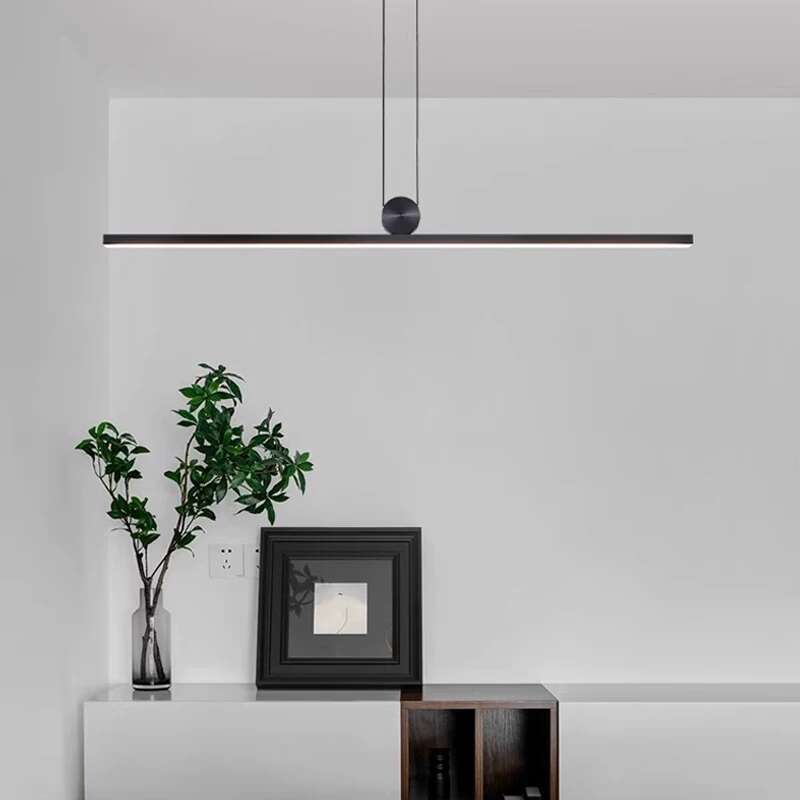 블랙 Led 긴 펜던트 조명 북유럽 현대 레스토랑 바  - Home Bar Word 리뷰 및 가격